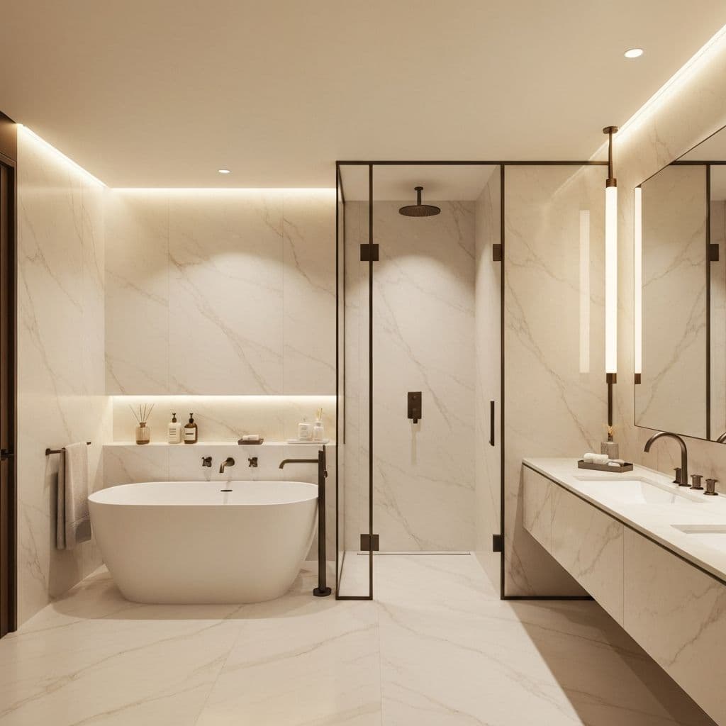 Baño moderno renderizado