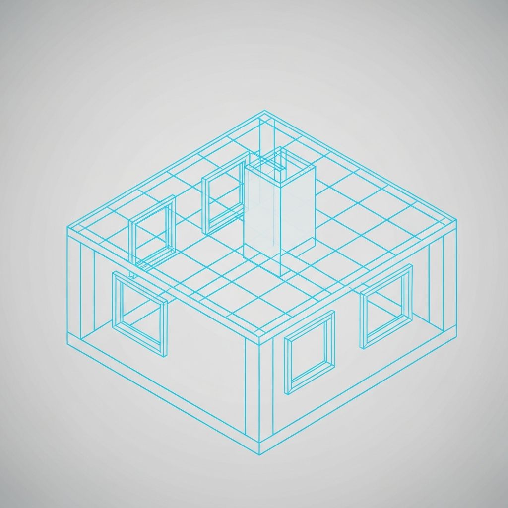 Casa wireframe BIM